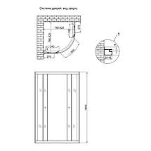 Душова кабіна Lidz Latwa SC 80x80х160 см SAT.HIGH.GR без піддону скло тоноване без піддону, фото 3