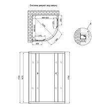 Душова кабіна Lidz Latwa SC 90x90х175 см SAT.MID.GR без піддону скло тоноване 4 мм без піддону, фото 3