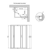 Душова кабіна Lidz Wawel SC 120x80 SAT.LOW.FR скло Frost 5 мм без піддона, фото 3