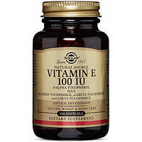 Витамин E Solgar Vitamin E 100 IU Mixed Tocopherols 100 Softgels UL, код: 7527188