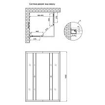 Душова кабіна Lidz Wawel SC90x90.SAT.LOW.FR скло Frost 4 мм без піддона, фото 3