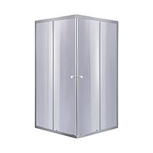 Душова кабіна Lidz Wawel SC 90x90х185 см SAT.LOW.GR + низький піддон KAPIELKA 14 см, фото 2