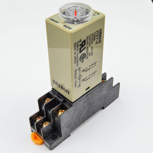 Реле времени, таймер Omron H3Y-2, 0-30с 12В 5А на DIN-рейку YTR (ID ...