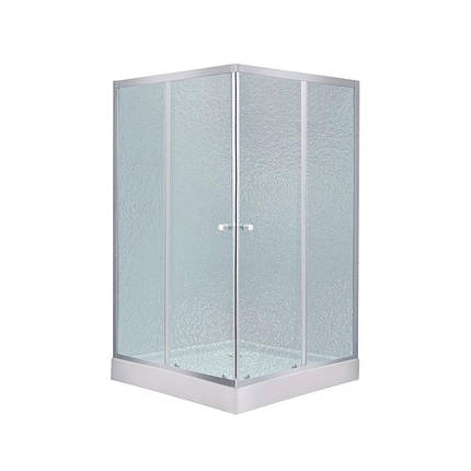 Набір Lidz душова кабіна Wawel SC 90x90 SAT.LOW.FR + піддон Mazur скло Frost 4 мм, фото 1