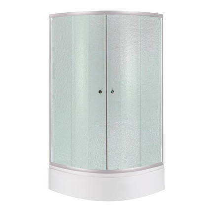 Душова кабіна Lidz Latwa SC 90x90х210 см SAT MID FR на середньому піддоні з панеллю Kupala скло Frost, фото 1
