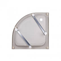 Душова кабіна Lidz Latwa SC 90x90х195см SAT MID GR на середньому піддон з панеллю Kupala скло тоноване, фото 4