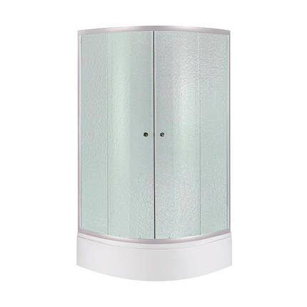 Душова кабіна Lidz Latwa SC 80x80.SAT.MID.FR скло Frost 4 мм + Lidz Душовий піддон KAPIELKA, фото 1