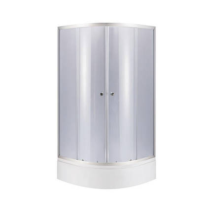 Душова кабіна Lidz Latwa SC80x80х195 см SAT MID GR на середньому піддоні KAPIELKA скло тоноване, фото 1