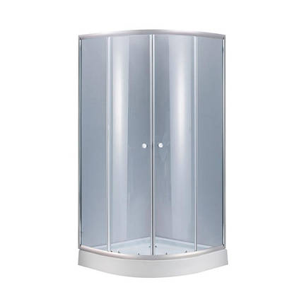 Душова кабіна Lidz Latwa SC 90x90 SAT.LOW.GR + низький піддон KAPIELKA скло тоноване, фото 1