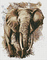 Алмазная вышивка слоны на подрамнике 40х50 алмазная мозаика круглыми стразами Велика мудрость Идейка AMO7353