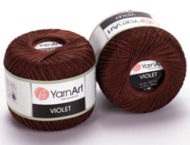 Нитки пряжа для в'язання бавовняна VIOLET Виолет від YarnArt Ярнарт № 0077