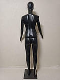 Манекен чорний жіночий збірний з руками і головою "Ната-економ" на підставці з кріпленням у ногу, фото 2