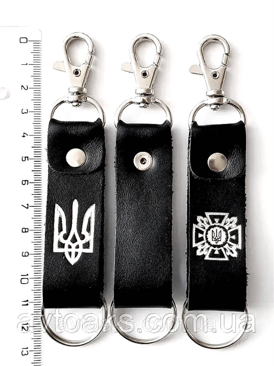 Брелок шкіряна петля з карабіном/ЗСУ, фото 1