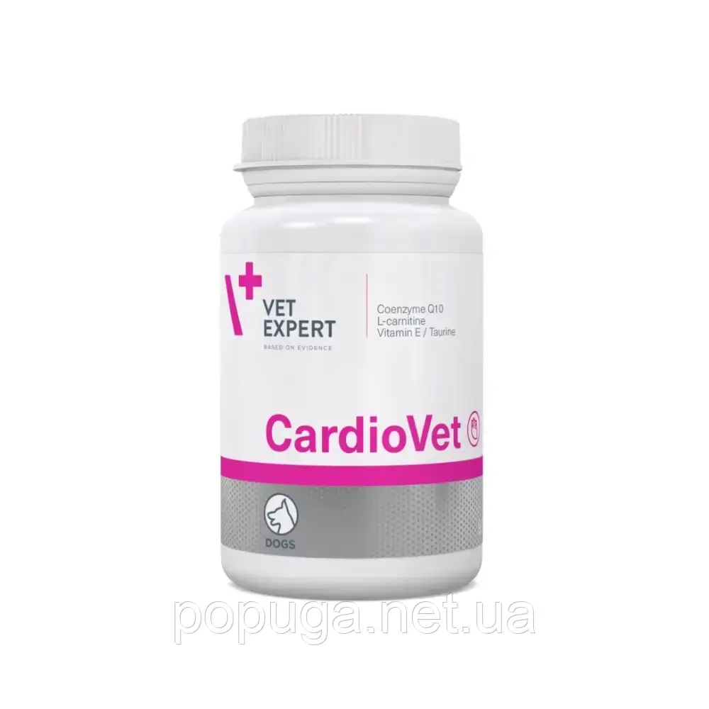 Пищевая добавка для поддержания сердечной деятельности у собак Vet Expert CardioVet 90 капсул - фото 1 - id-p2171325144