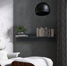 Полиця настінна для книг і речей із ДСП у спальню Полиця на стіну навісна книжкова ПЛН-1 Лайт Еверест, фото 4