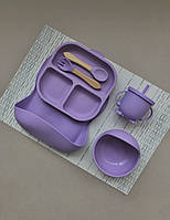 Набор детской силиконовой посуды для первого прикорма, 6 предметов
