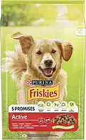 Сухой корм для взрослых собак FRISKIES Active с повышенной активностью, с говядиной 10 кг