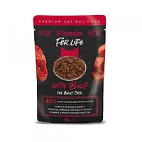 Fitmin For Life cat pouch adult beef 85g 10шт