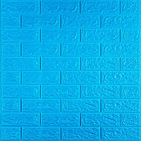 Декоративные самоклеющиеся 3d панели под кирпич Синий 700х770х5мм SW-00000154