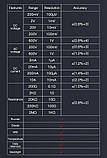 Мультиметр цифровий тестер ANENG AN8205C + термопара, помаранчевий, фото 10