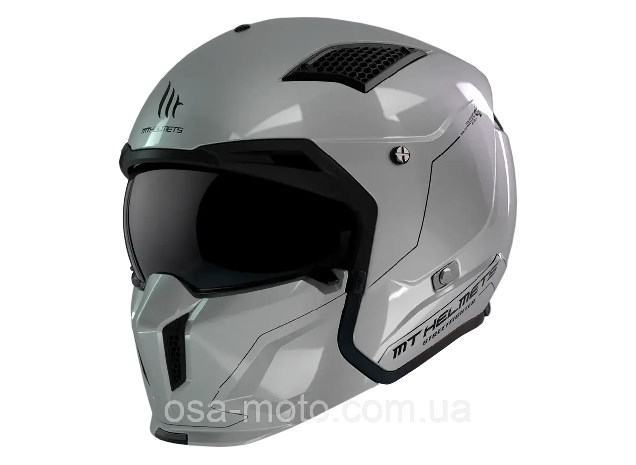 Мотошолом MT Streetfighter SV S Solid A22 Gloss Grey ECE2206