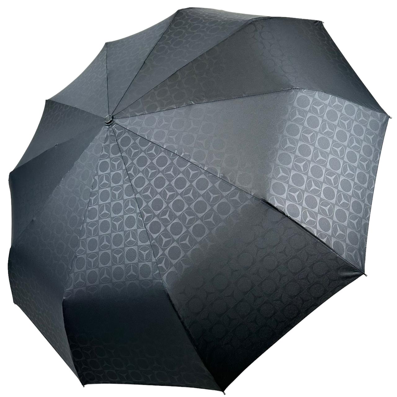 Автоматична парасоля Три слона на 10 спиць, чорний колір, 0333-1