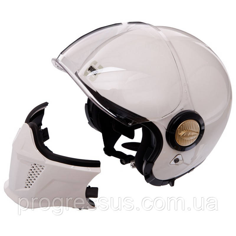 Мотошлем трансформер QKE M-XL белый / Шлем для мотоцикла / Мотоциклетный шлем раскладной - фото 2 - id-p2171329459