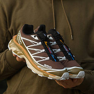 Чоловічі Кросівки Salomon XT-6 Brown Beige 40-41-42-43-44-45