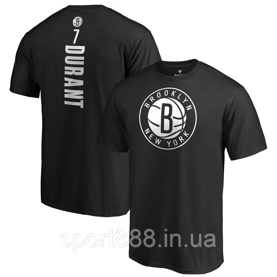 Футболка чорна Бруклін Kevin Durant No7 Brooklyn Nets NBA Dri-Fit, фото 1