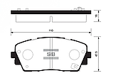 Гальмівна колодка передня KIA  PICANTO 11-/RAY 12- Hi-Q, фото 4