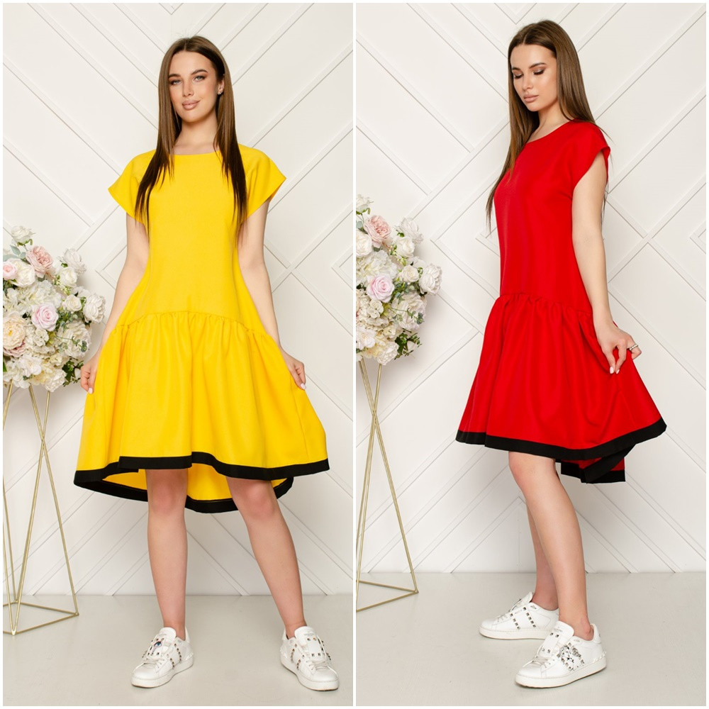 Літнє плаття асиметричного крою габардин розміри норма