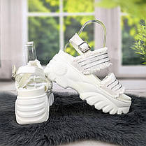 Босоніжки жіночі Dadio спортивні білі на високій платформі 4448, фото 5