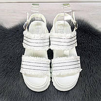 Босоніжки жіночі Dadio спортивні білі на високій платформі 4448, фото 4