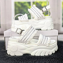 Босоніжки жіночі Dadio спортивні білі на високій платформі 4448, фото 3