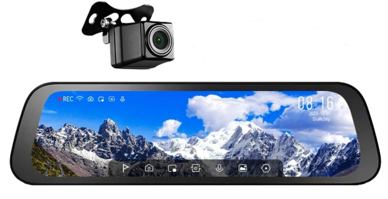 Відеореєстратор Xiaomi 70mai S500 Rearview Dash Cam + задня камера