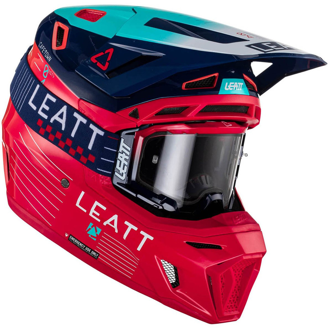 МОТОШОЛОМ ЕНДУРО LEATT MOTO 8.5 V23 - RED (+ОКУЛЯРИ VELOCITY 5.5)