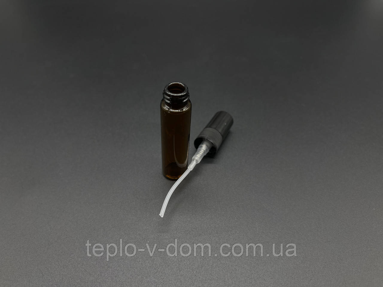 Скляні пляшечки в бурштиновому склі. Спрей. 14х55мм /5мл