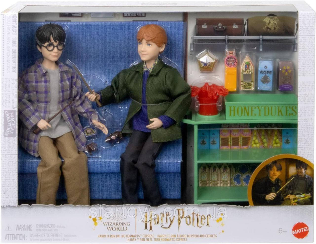 Колекційна лялька Mattel Набір Гаррі Поттер і Рон Візлі поїздом Хогвартс-Експрес HND79
