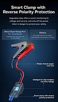 Пусковий зарядний пристрій Baseus Super Energy Pro+ Jump Starter 12000 mAh 1200A Black, фото 4