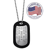 Армейский жетон Dog Tag НАТО. Жетон для военного ЗСУ с набивкой личных данных