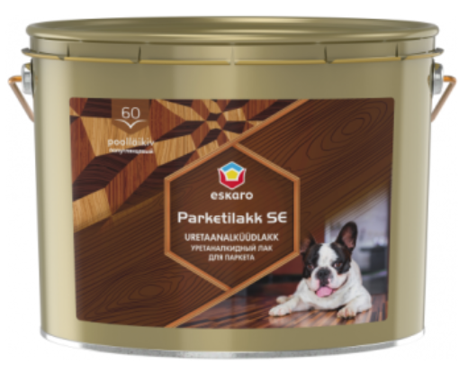 Лак алкід-уретановий для паркету ESKARO PARKETILAKK SE 60 (під тонування, прозорий) 10л