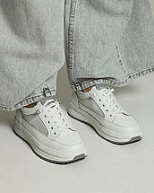 Кросівки із сіткою на платформі Lonza 185552 36 білі шкіра, фото 2