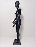 Манекен чорний жіночий збірний з руками і головою "Ната-економ" на підставці з кріпленням у ногу, фото 6