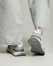 Кросівки із сіткою Lonza 185155 36 біло-сірі замші текстиль, фото 5