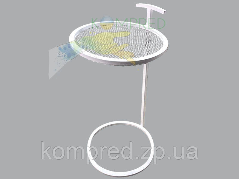 Кавовий столик у стилі лофт 320х320х800 мм Білий Kompred OL012/2