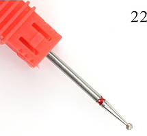 Фреза алмазна LPnails кулька 22, червонийEStyle