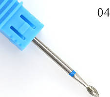 Фреза діамантова LPnails крапля 04, синяEStyle