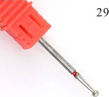 Фреза алмазна LPnails кулька 29, червонийEStyle