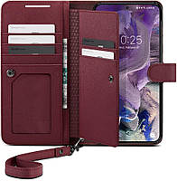 Книжка-Чохол Spigen для Samsung Galaxy S23 - Wallet S Plus, Burgundy (‎ACS05724)