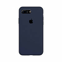 Защитный чехол на Iphone 7 Plus темно-синий / Midnight Blue Silicone Case Full Protective (AA)